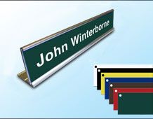 Desk Nameplate and Holder (medium) 203mm x 38mm