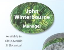 Oval Namebadge 55x39mm (B5) - Themed - 3 lines of personalisation