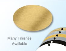 Engravable Panel to fit  Oval Moulded Badge Frame 55 x39mm