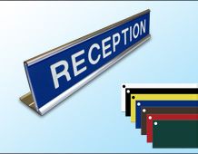 Desk Nameplate and Holder (large) 254mm x 51mm