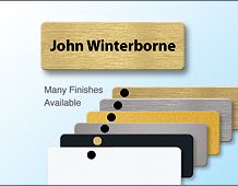 Executive metal 55x19mm panel badge 1 line of text