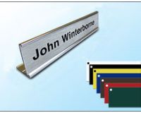Desk Nameplate and Holder (small) 152mm x 32mm