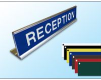 Desk Nameplate and Holder (large) 254mm x 51mm
